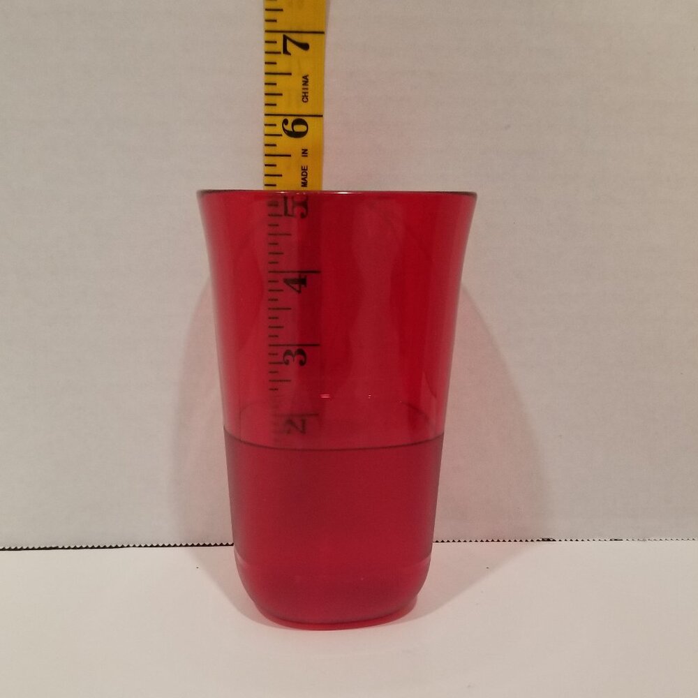 Tupperware Clearly Elegant Tumblers, Garnet Red, Set of 4, EUC - Picture 9 of 9